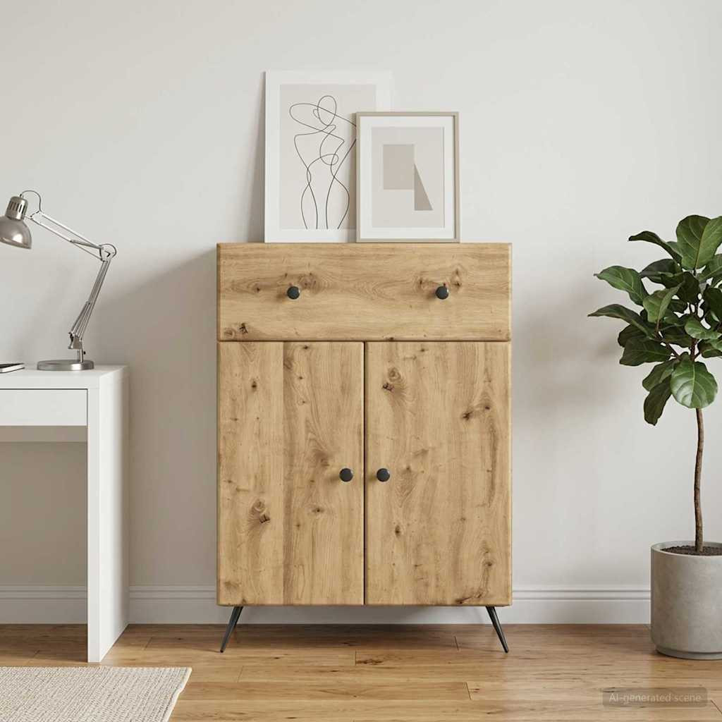 vidaXL Sideboard Artisan-Eiche 66 x 34,5 x 90 cm Holzwerkstoff
