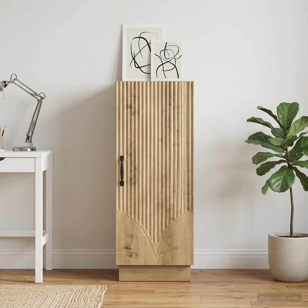 vidaXL Sideboard Artisan-Eiche 33 x 34,5 x 87 cm Holzwerkstoff