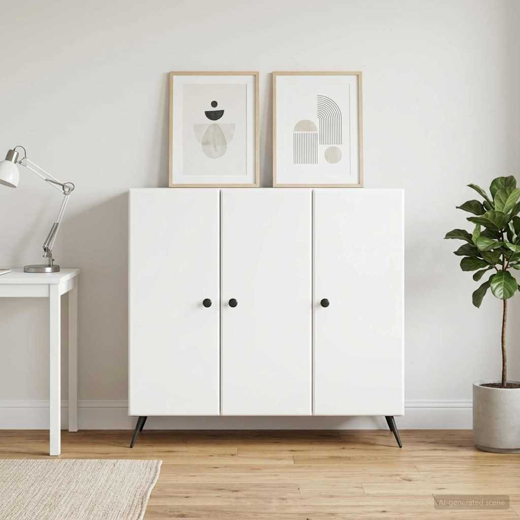 vidaXL Sideboard Weiß 89 x 34,5 x 80 cm Holzwerkstoff