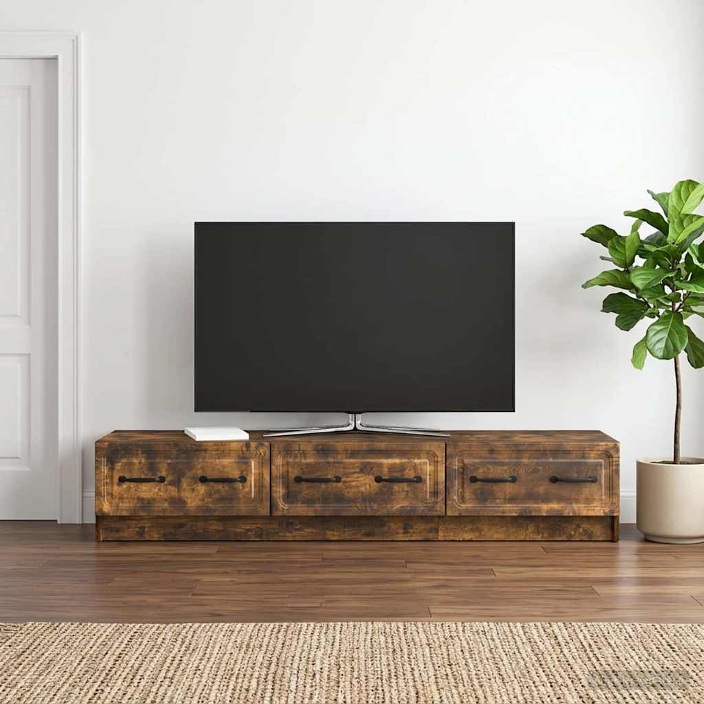 vidaXL TV-Schränk Geräucherte Eiche 147 x 34,5 x 27 cm Holzwerkstoff