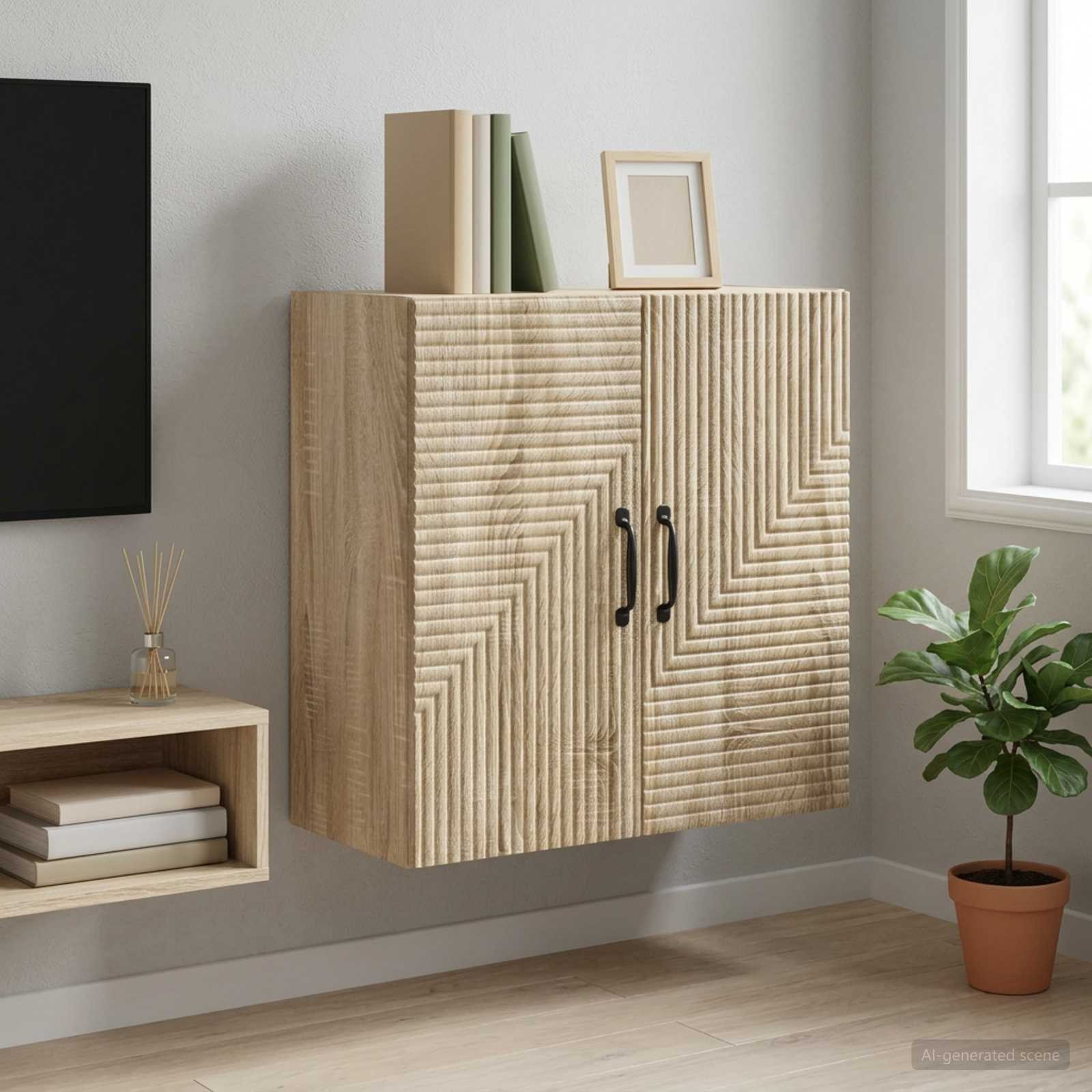 vidaXL Wandschrank Sonoma-Eiche 59 x 31 x 60 cm Holzwerkstoff