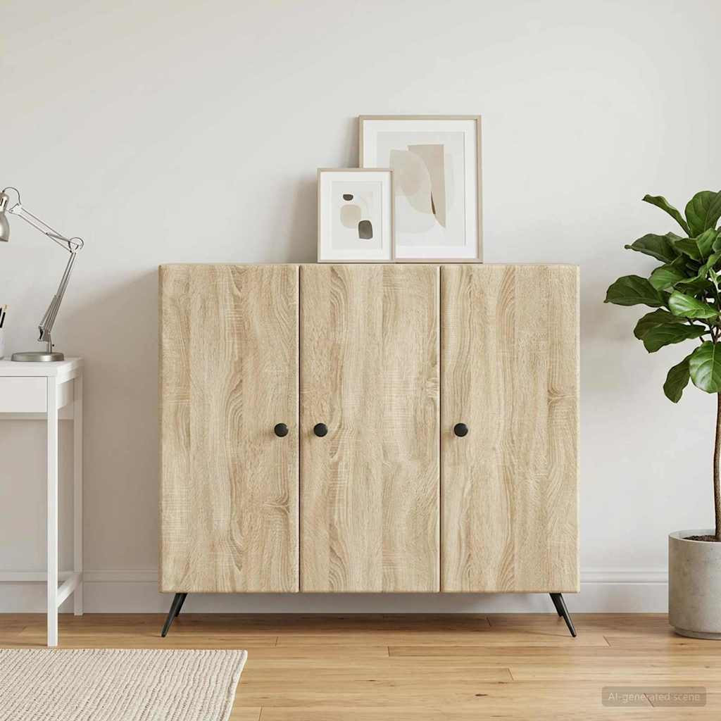 vidaXL Sideboard Sonoma-Eiche 89 x 34,5 x 80 cm Holzwerkstoff