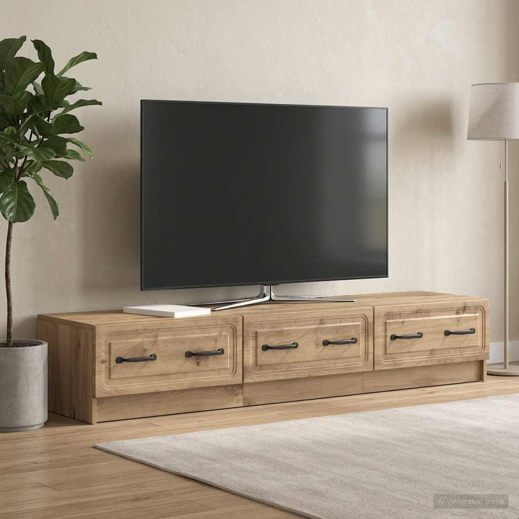 vidaXL TV-Schränk 147 x 34,5 x 27 cm Artisan-Eiche Holzwerkstoff