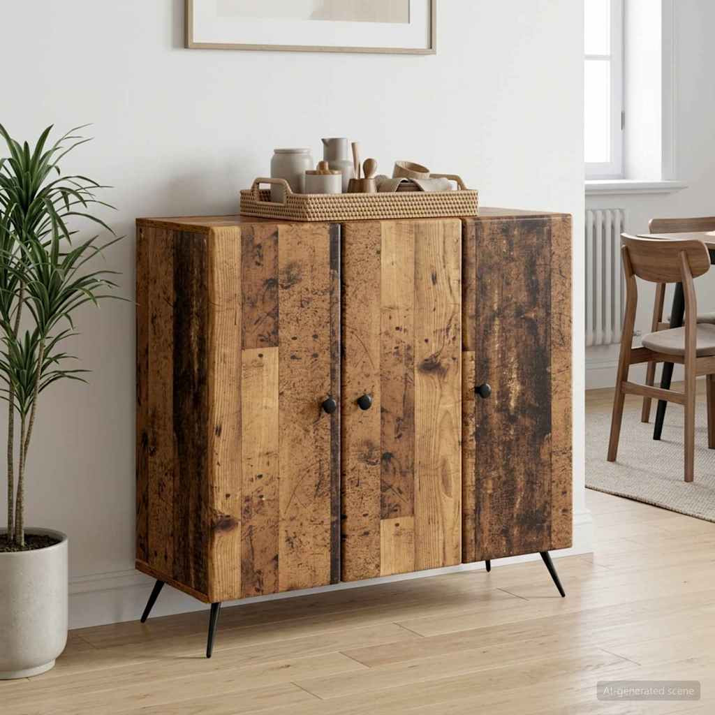 vidaXL Sideboard Altholz 89 x 34,5 x 80 cm Holzwerkstoff
