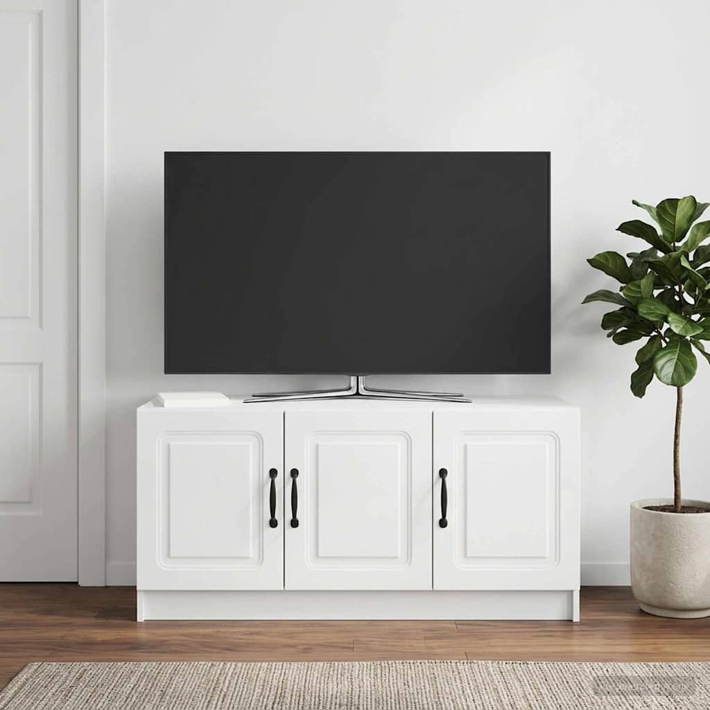 vidaXL TV-Schränk Hochglanz Weiß 99 x 34,5 x 47 cm Holzwerkstoff