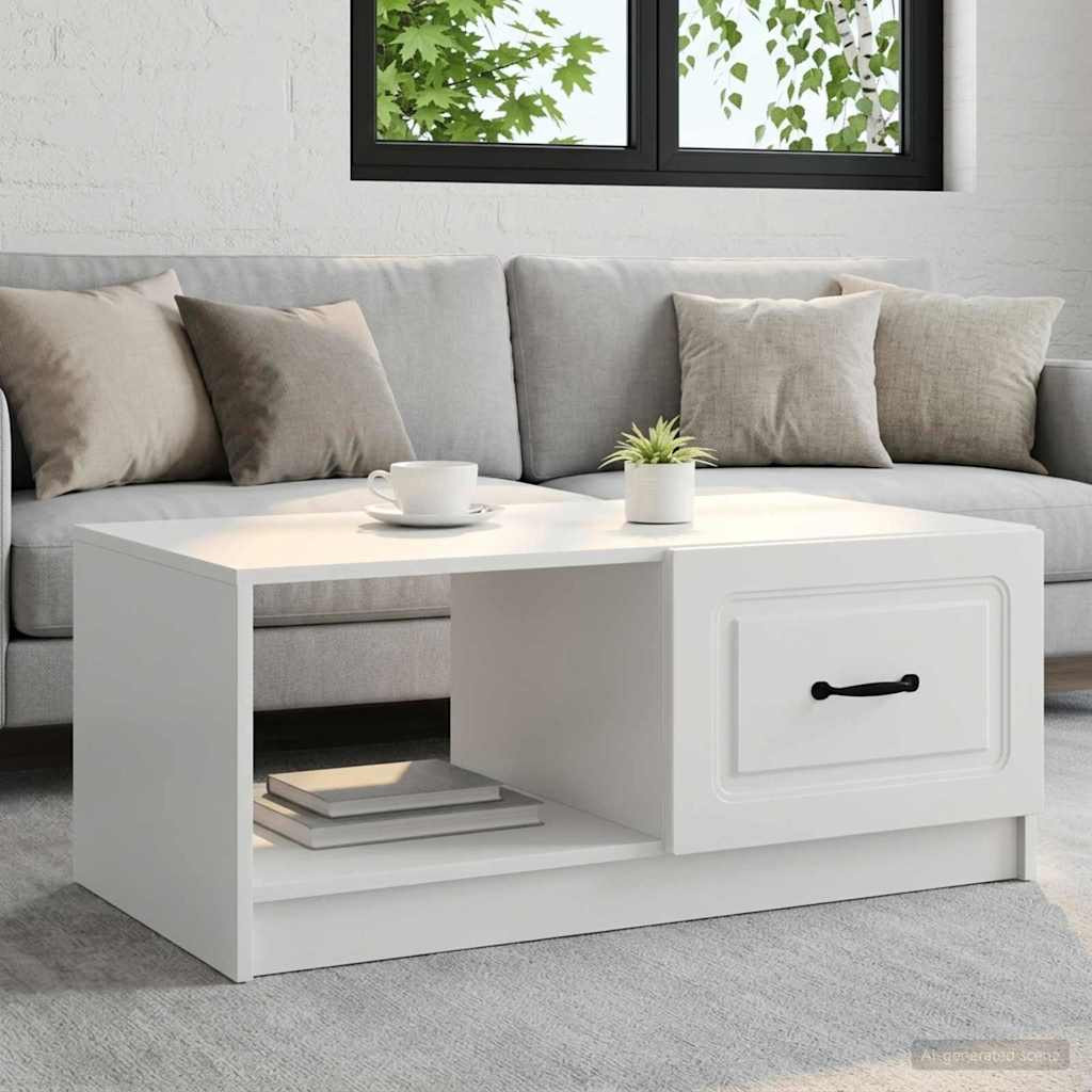 vidaXL Couchtisch Weiß 90 x 50 x 37 cm Holzwerkstoff