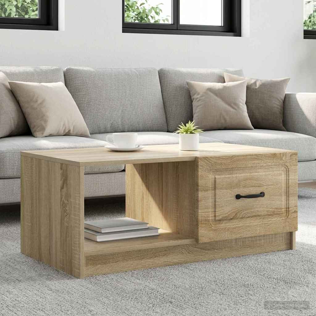 vidaXL Couchtisch Sonoma-Eiche 90 x 50 x 37 cm Holzwerkstoff