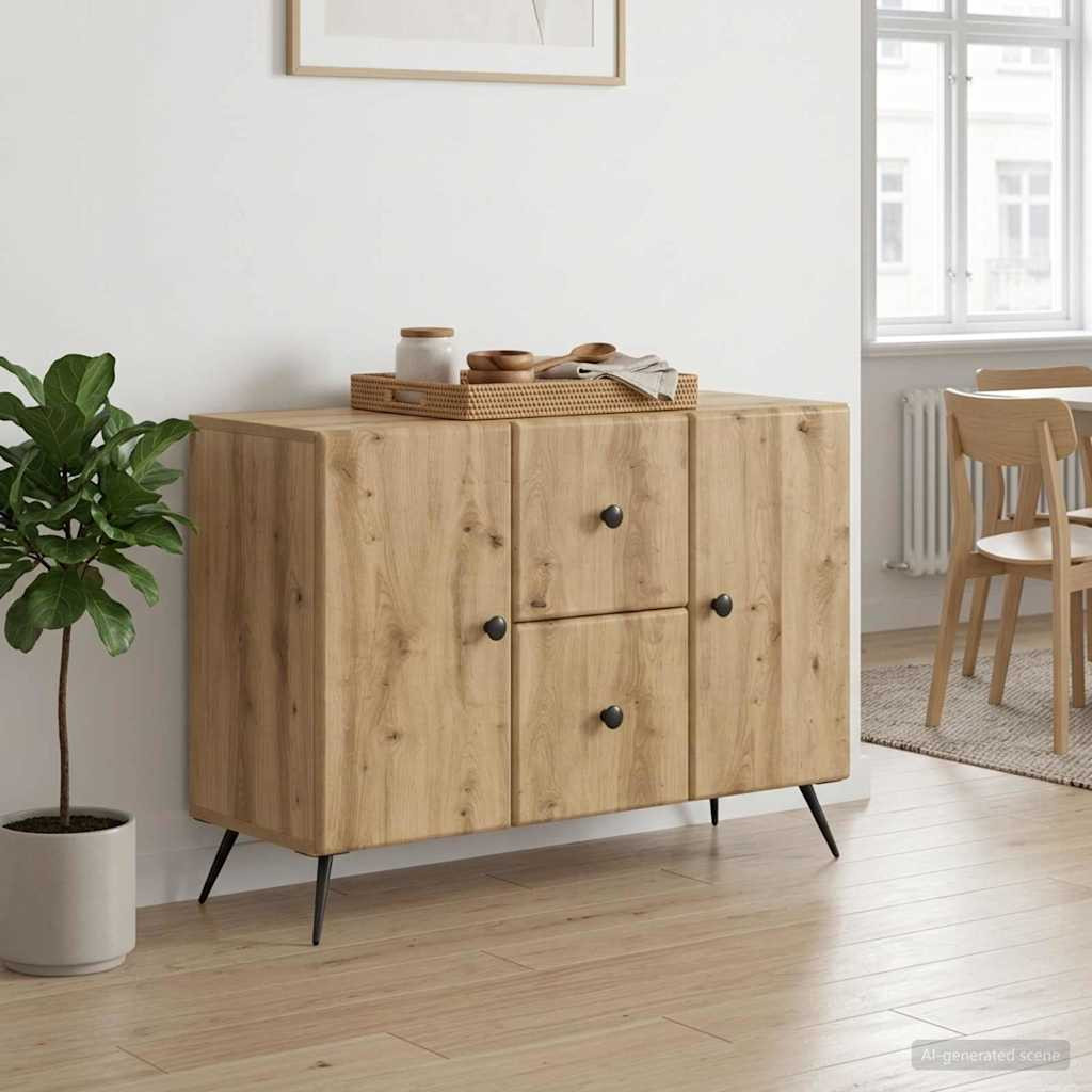 vidaXL Sideboard Artisan-Eiche 89 x 34,5 x 60 cm Holzwerkstoff