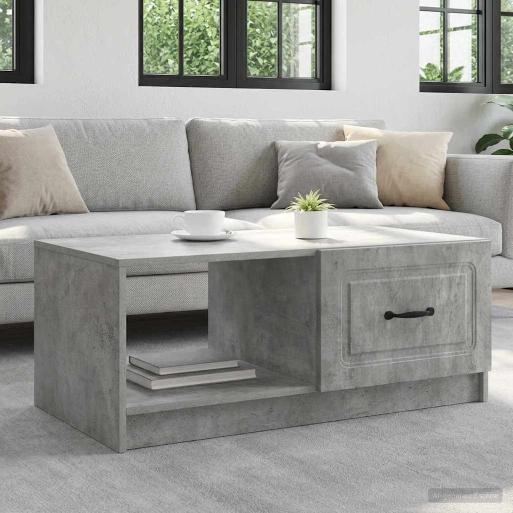 vidaXL Couchtisch Betongrau 90 x 50 x 37 cm Holzwerkstoff