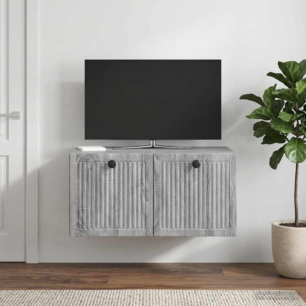 vidaXL Wandmontierter TV-Schrank Graues Sonoma 59,5 x 41 x 30 cm