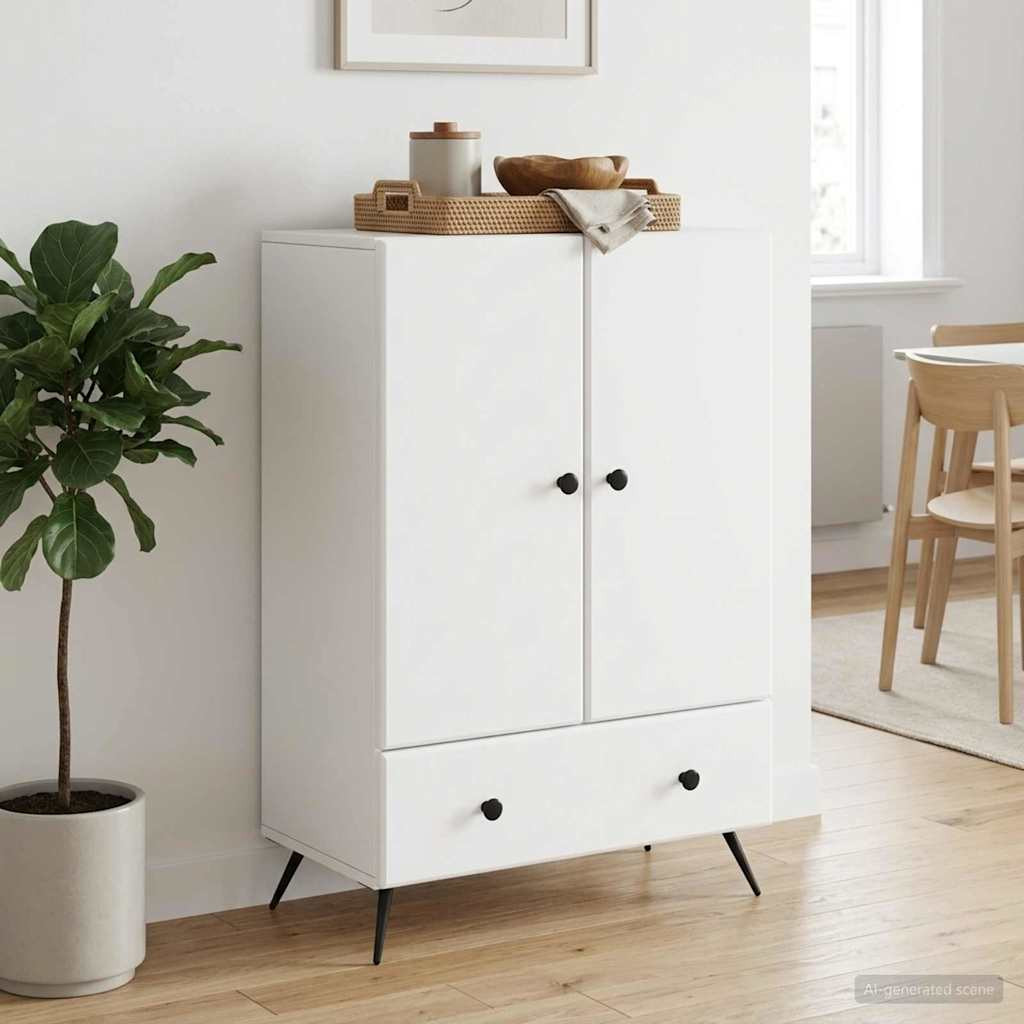 vidaXL Sideboard Weiß 66 x 34,5 x 95 cm Holzwerkstoff