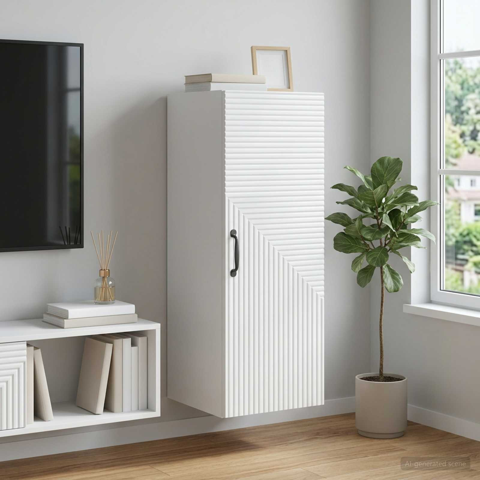 vidaXL Wandschrank Weiß 33 x 34,5 x 90 cm Holzwerkstoff