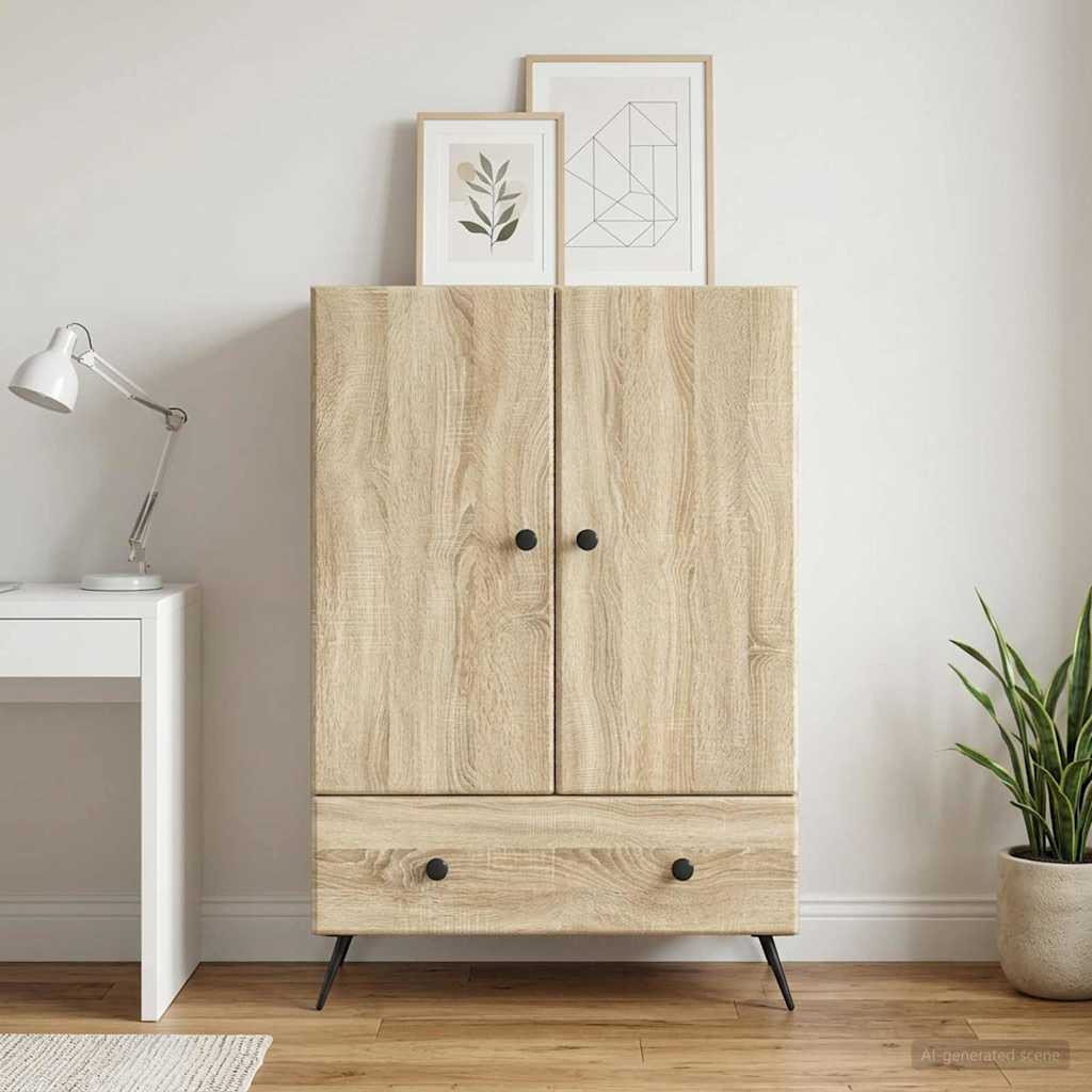 vidaXL Sideboard Sonoma-Eiche 66 x 34,5 x 95 cm Holzwerkstoff