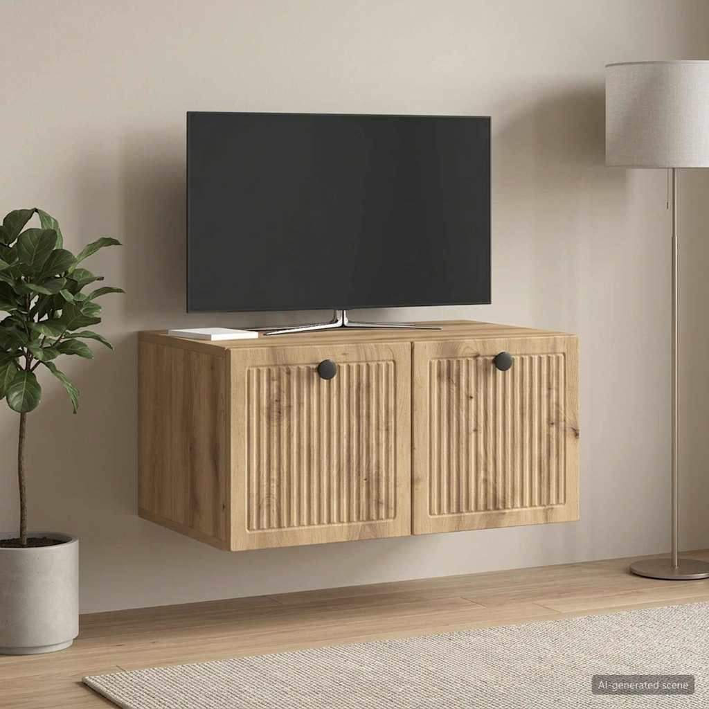 vidaXL Wandmontierter TV-Schrank 59,5 x 41 x 30 cm Artisan-Eiche