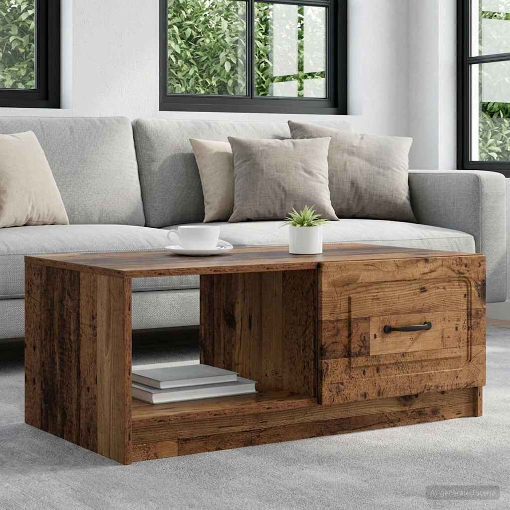 vidaXL Couchtisch Altholz 90 x 50 x 37 cm Holzwerkstoff