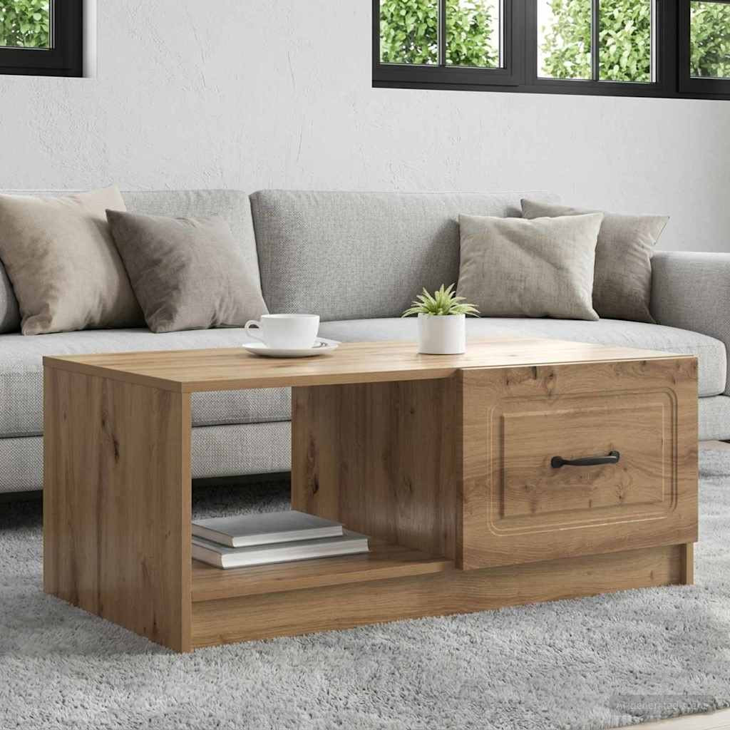 vidaXL Couchtisch Artisan-Eiche 90 x 50 x 37 cm Holzwerkstoff