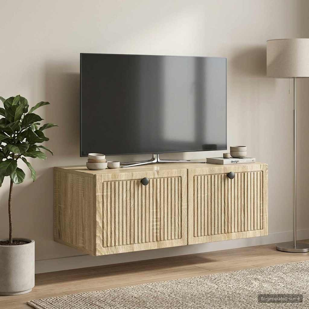 vidaXL Wandmontierter TV-Schrank Sonoma-Eiche 78,5 x 41 x 30 cm