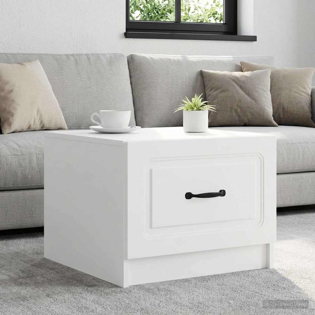 vidaXL Couchtisch mit Schubladen Weiß 49 x 50 x 37 cm Holzwerkstoff