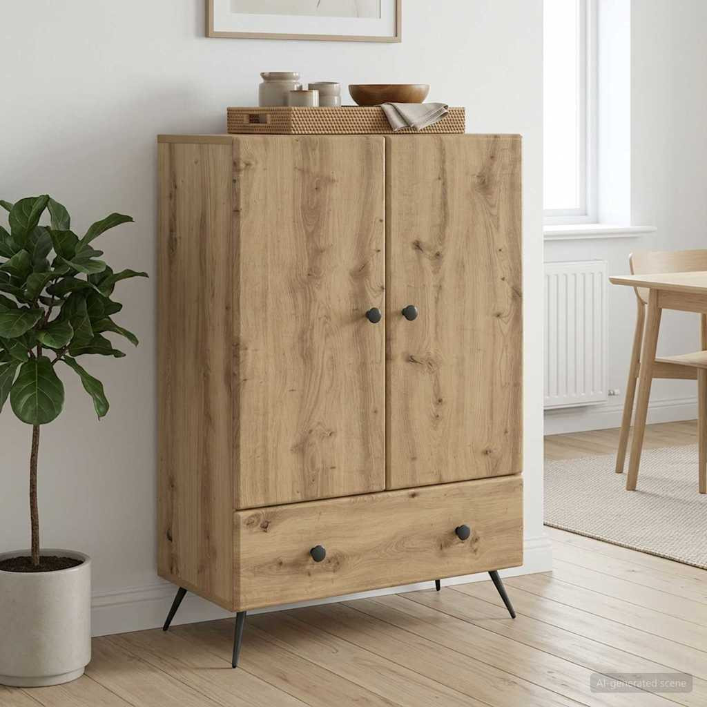 vidaXL Sideboard Artisan-Eiche 66 x 34,5 x 95 cm Holzwerkstoff