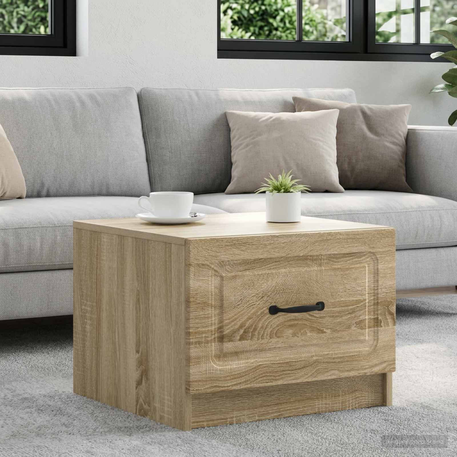vidaXL Couchtisch Sonoma-Eiche 49 x 50 x 37 cm Holzwerkstoff