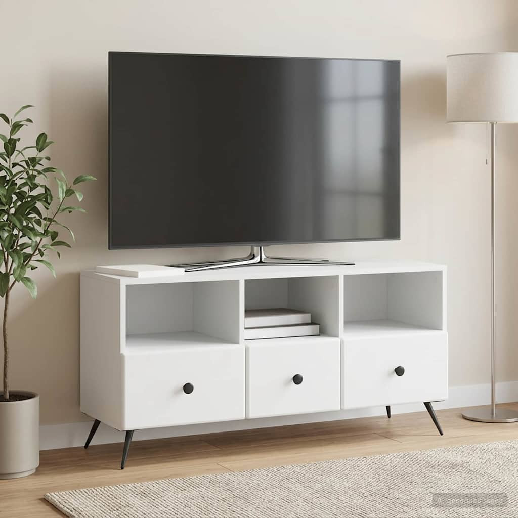 vidaXL TV-Schränk mit Schubladen Weiß 102 x 34,5 x 50 cm Holzwerkstoff