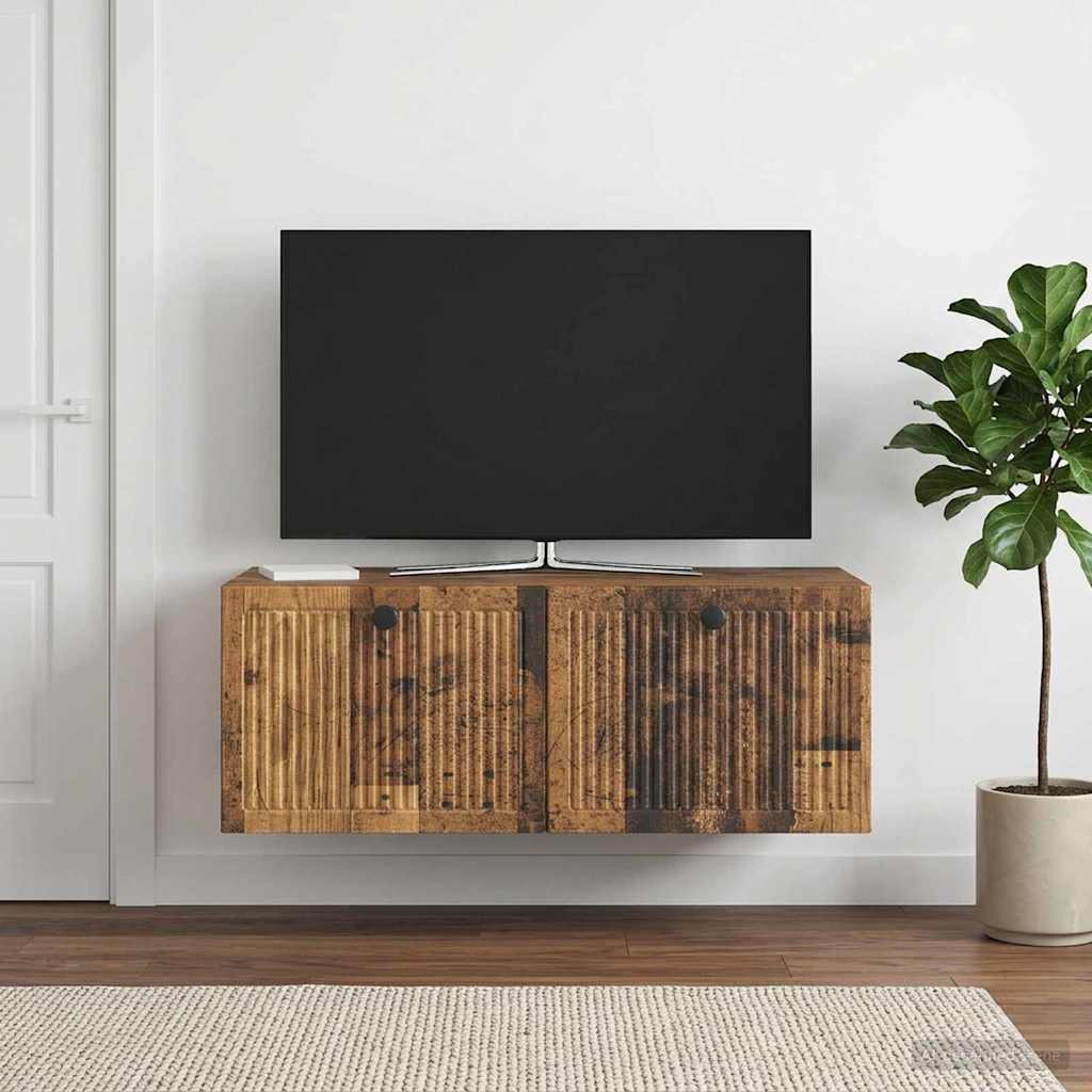 vidaXL Wandmontierter TV-Schrank Altholz 78,5 x 41 x 30 cm