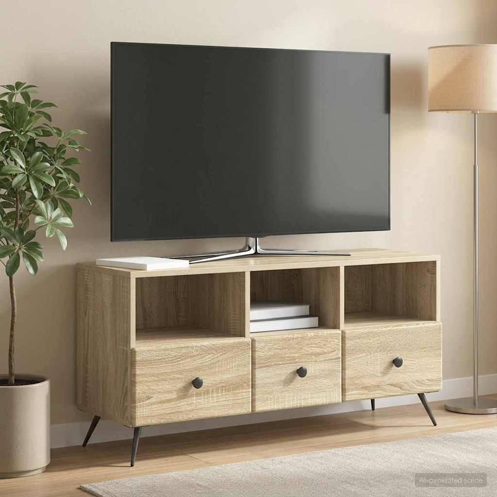 vidaXL TV-Schränk Sonoma-Eiche 102 x 34,5 x 50 cm Holzwerkstoff
