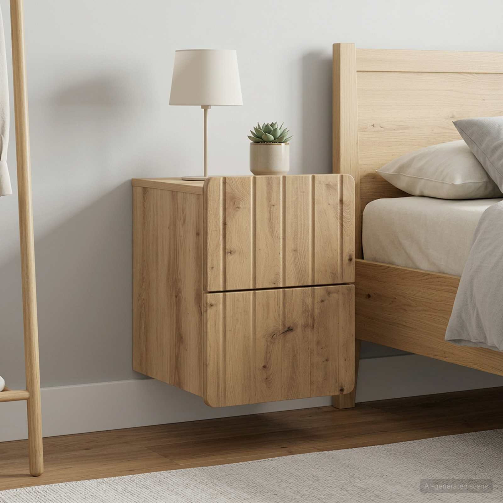 vidaXL Wandmontierter Nachttisch 2 Stk. Artisan-Eiche