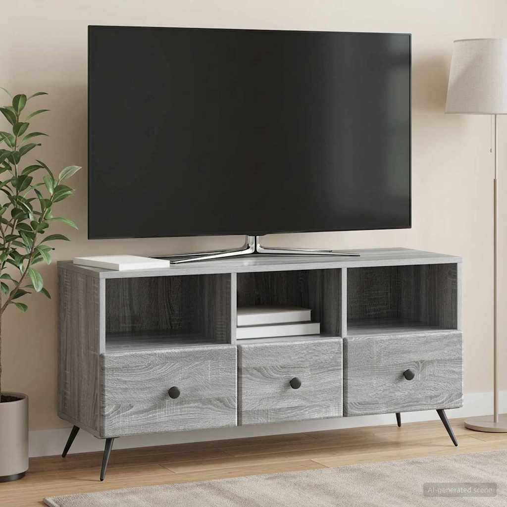 vidaXL TV-Schränk Graues Sonoma 102 x 34,5 x 50 cm Holzwerkstoff