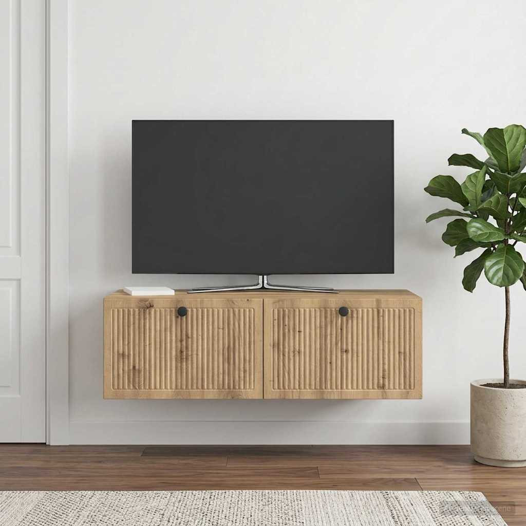 vidaXL Wandmontierter TV-Schrank 98 x 41 x 30 cm Artisan-Eiche