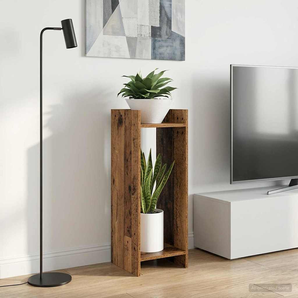 vidaXL Pflanzenständer Altholz 30 x 30 x 80 cm Holzwerkstoff