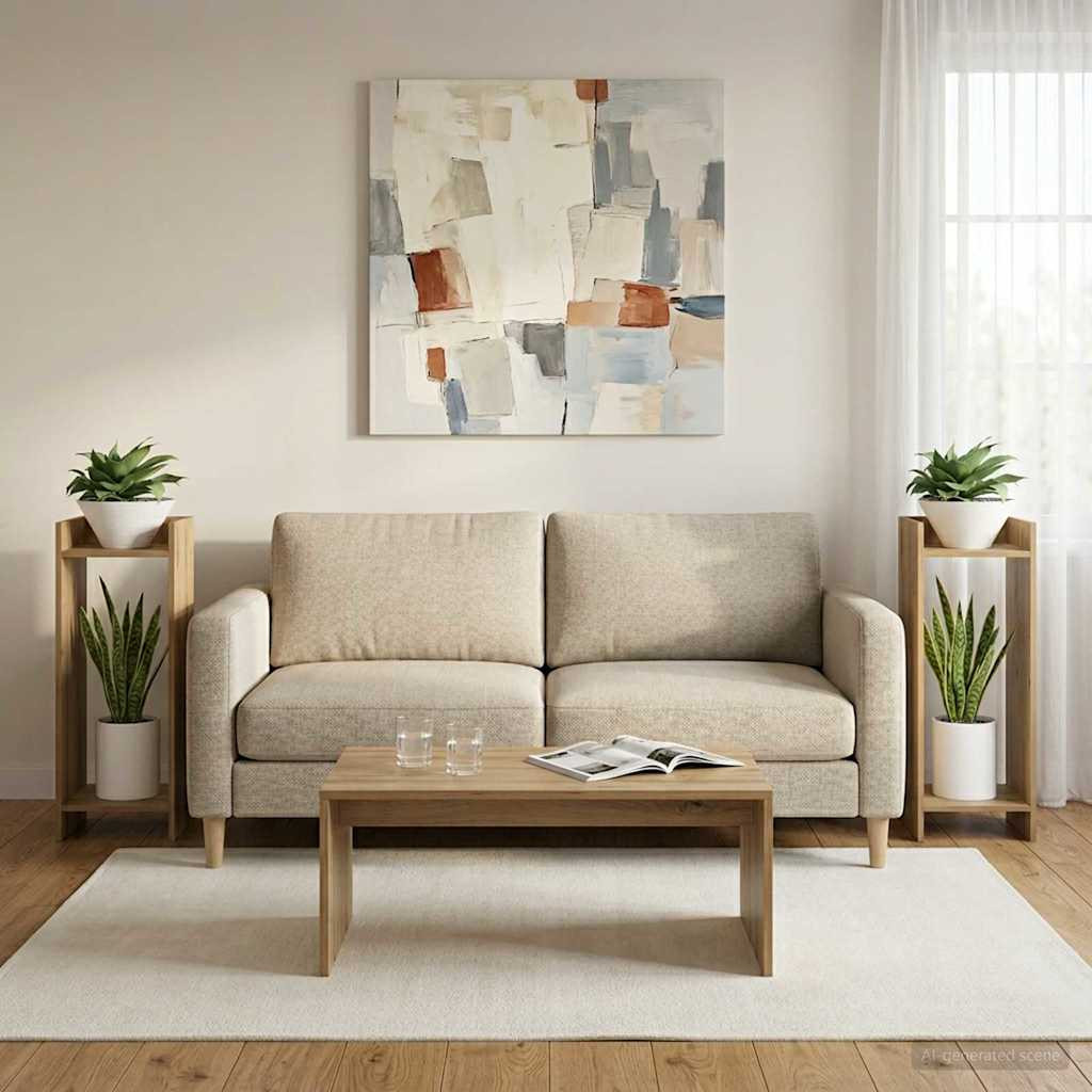 vidaXL Pflanzenständer 2 Stk. Artisan-Eiche 30 x 30 x 80 cm