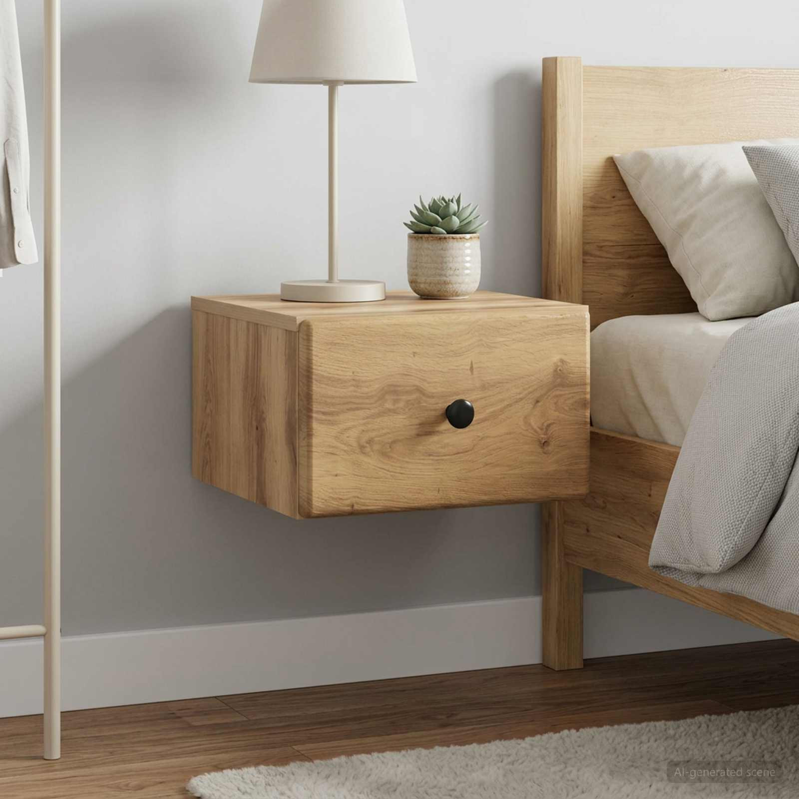 vidaXL Wandmontierter Nachttisch 2 Stk. Artisan-Eiche