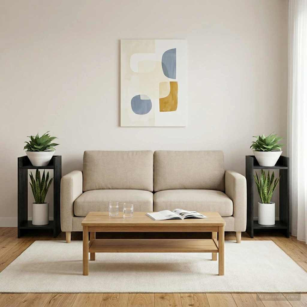 vidaXL Pflanzenständer Schwarze Eiche 30 x 30 x 60 cm Holzwerkstoff