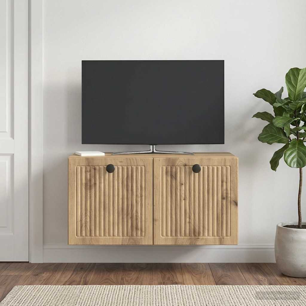 vidaXL Wandmontierter TV-Schrank 59,5 x 31 x 30 cm Artisan-Eiche