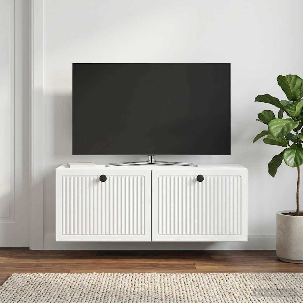 vidaXL Wandmontierter TV-Schrank Weiß 78,5 x 31 x 30 cm Holzwerkstoff