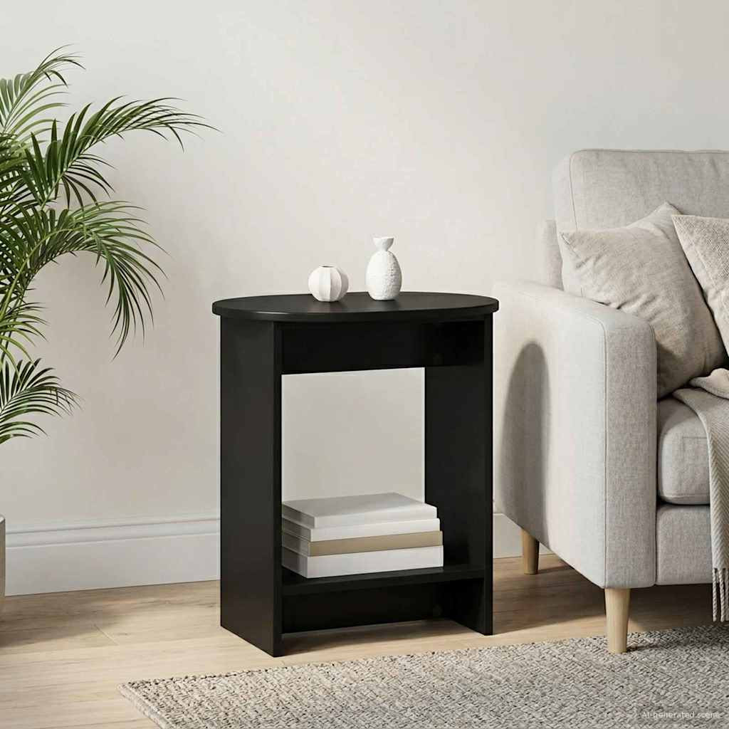 vidaXL Beistelltisch Schwarz 50 x 39,5 x 55 cm Holzwerkstoff