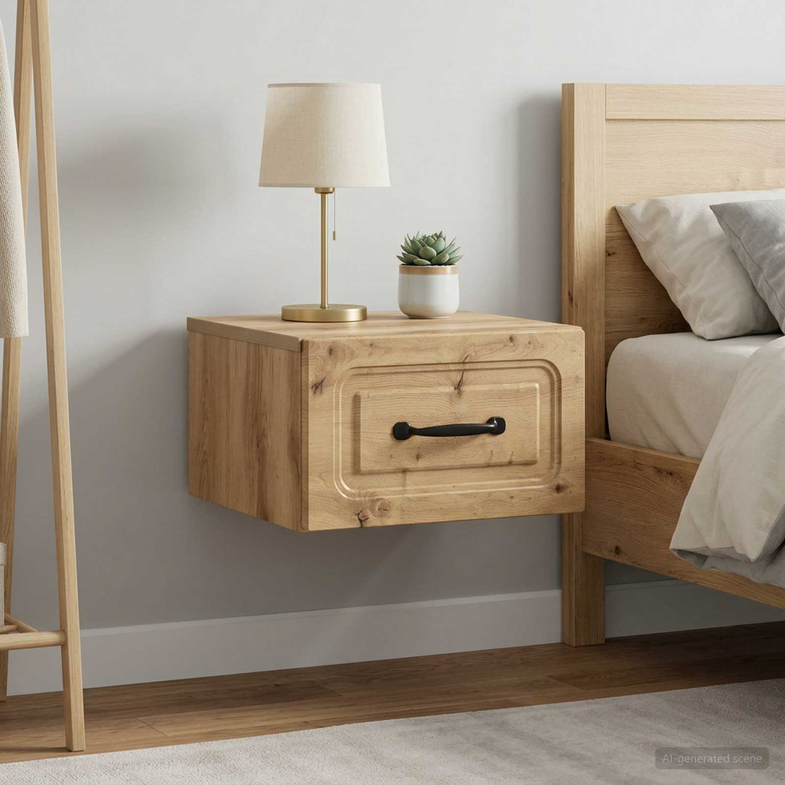 vidaXL Wandmontierter Nachttisch 2 Stk. Artisan-Eiche