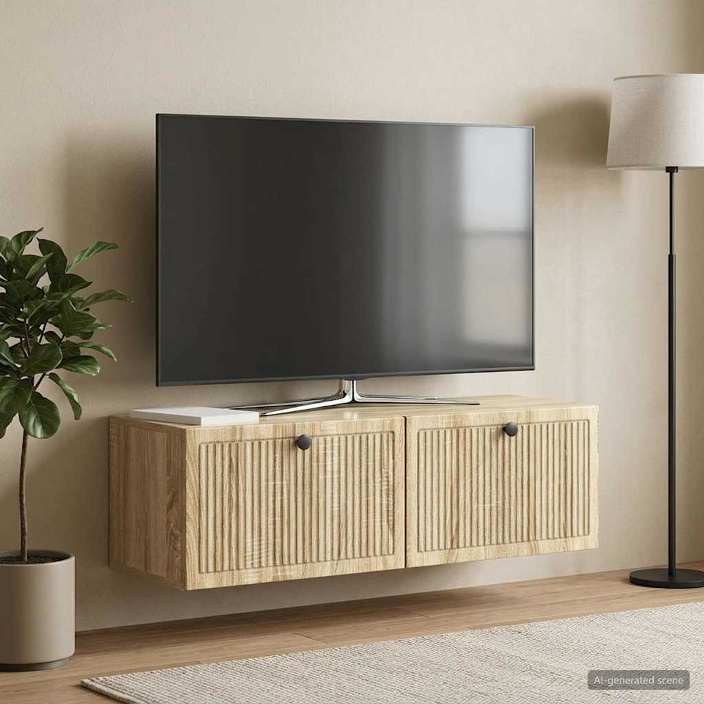 vidaXL Wandmontierter TV-Schrank Sonoma-Eiche 98 x 31 x 30 cm