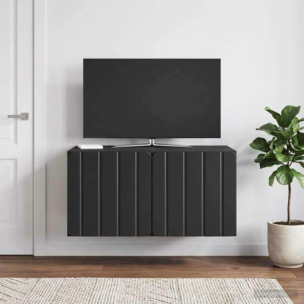 vidaXL Wandmontierter TV-Schrank 59,5 x 41 x 30 cm Schwarz