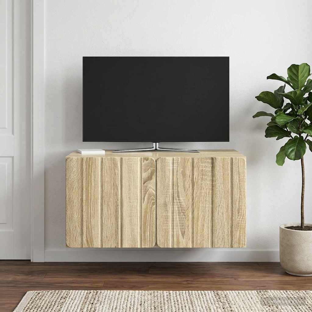 vidaXL Wandmontierter TV-Schrank 59,5 x 41 x 30 cm Sonoma-Eiche