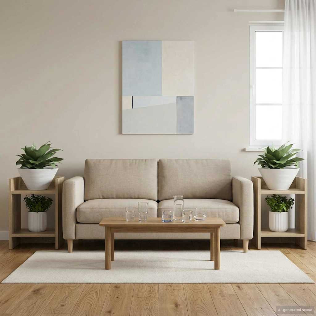 vidaXL Pflanzenständer 2 Stk. Sonoma-Eiche 30 x 30 x 40 cm