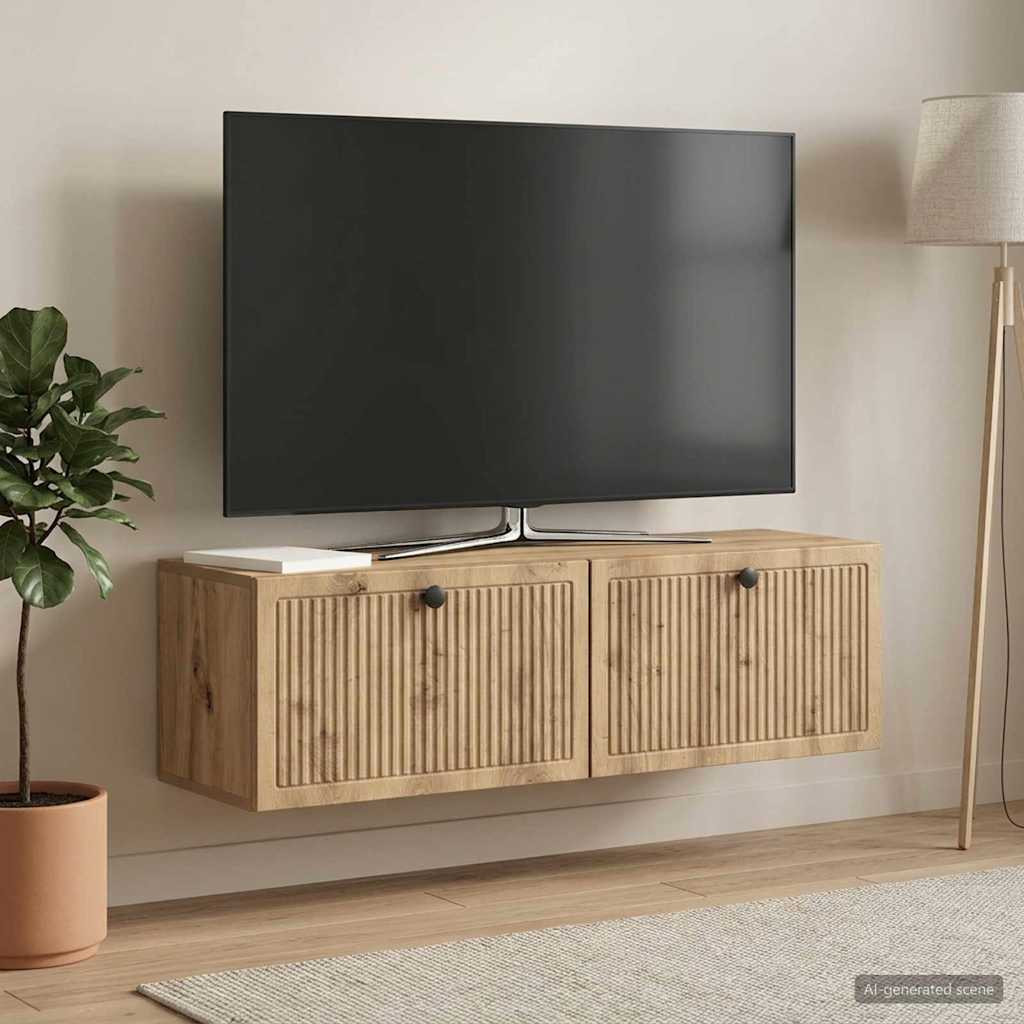 vidaXL Wandmontierter TV-Schrank 98 x 31 x 30 cm Artisan-Eiche