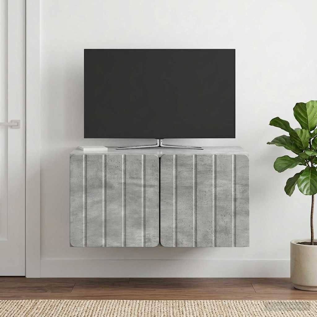 vidaXL Wandmontierter TV-Schrank 59,5 x 41 x 30 cm Betongrau