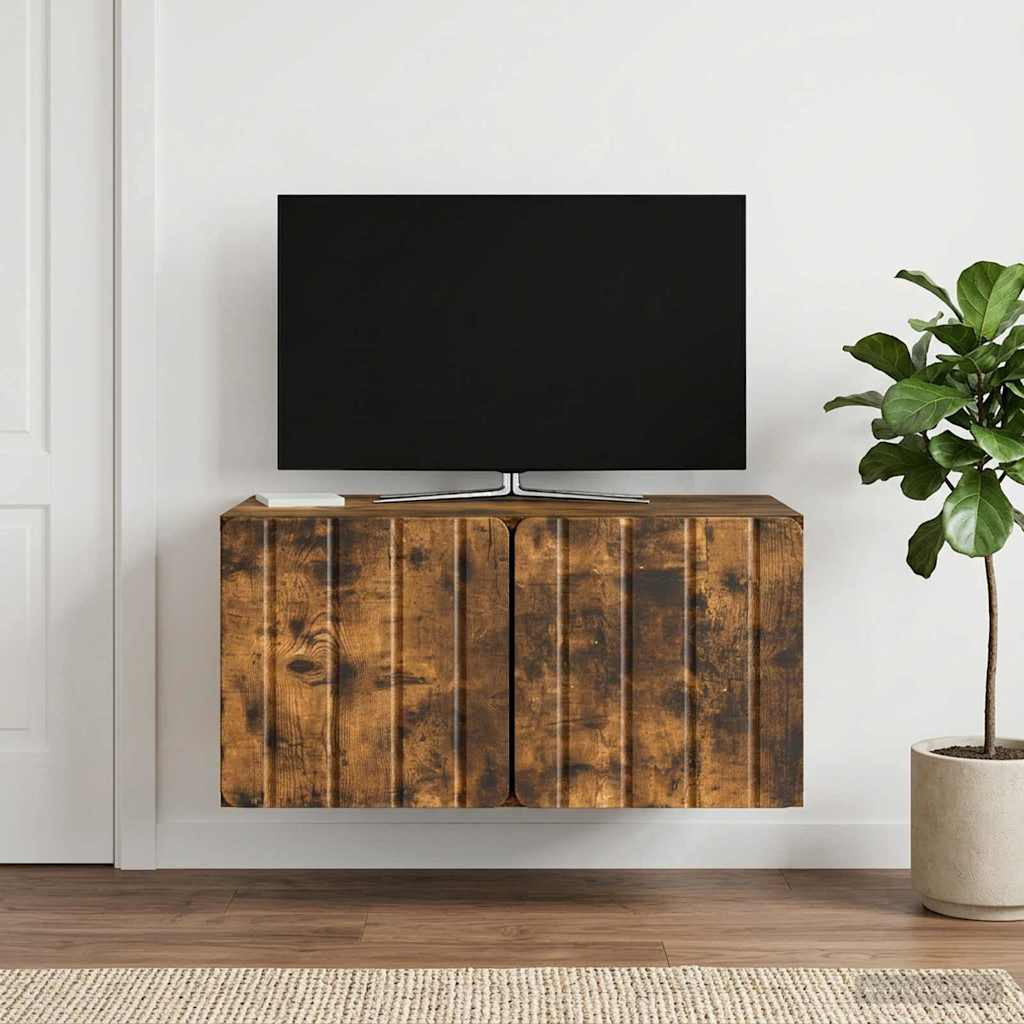 vidaXL Wandmontierter TV-Schrank 59,5 x 41 x 30 cm Raucheiche