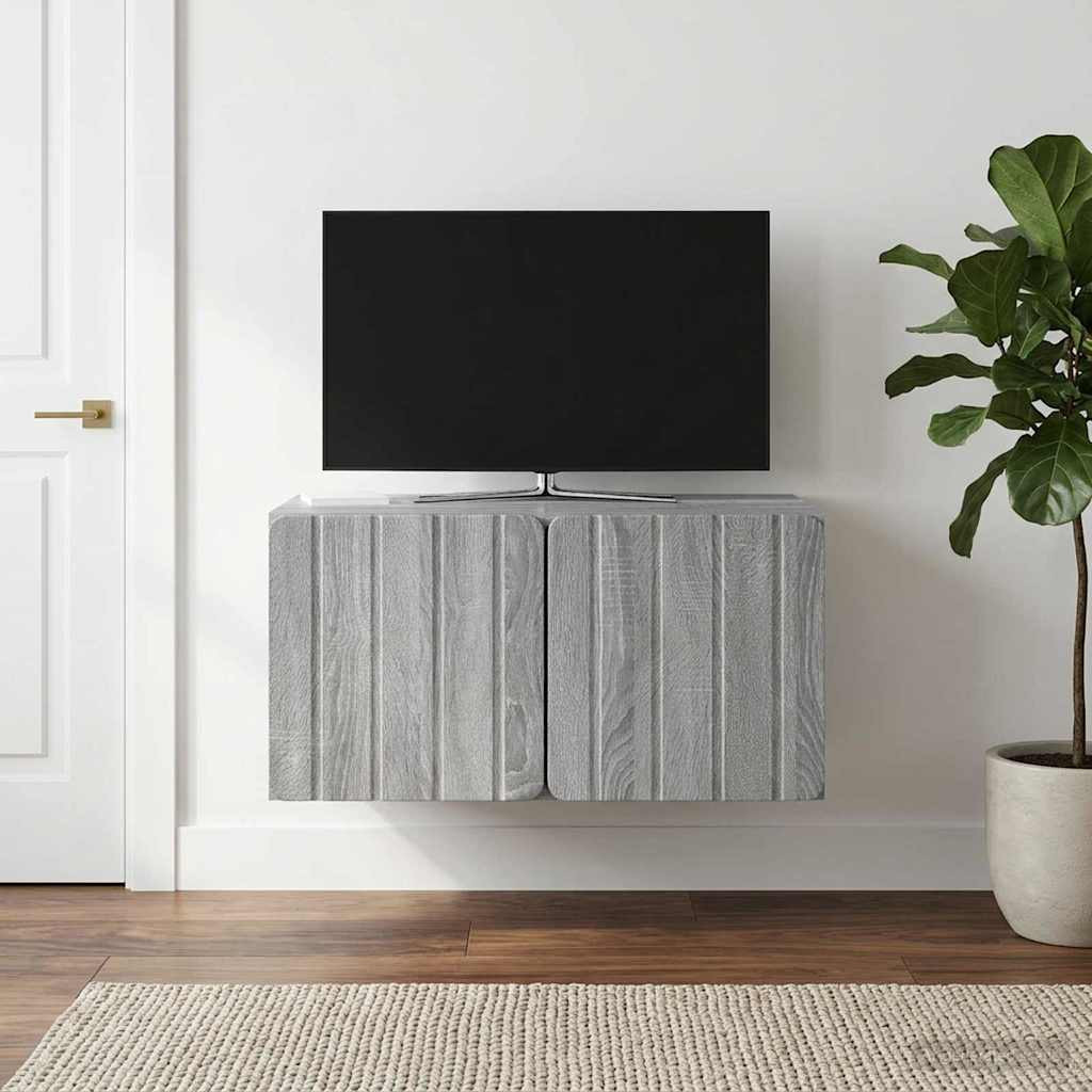 vidaXL Wandmontierter TV-Schrank 59,5 x 41 x 30 cm Sonoma-Grau