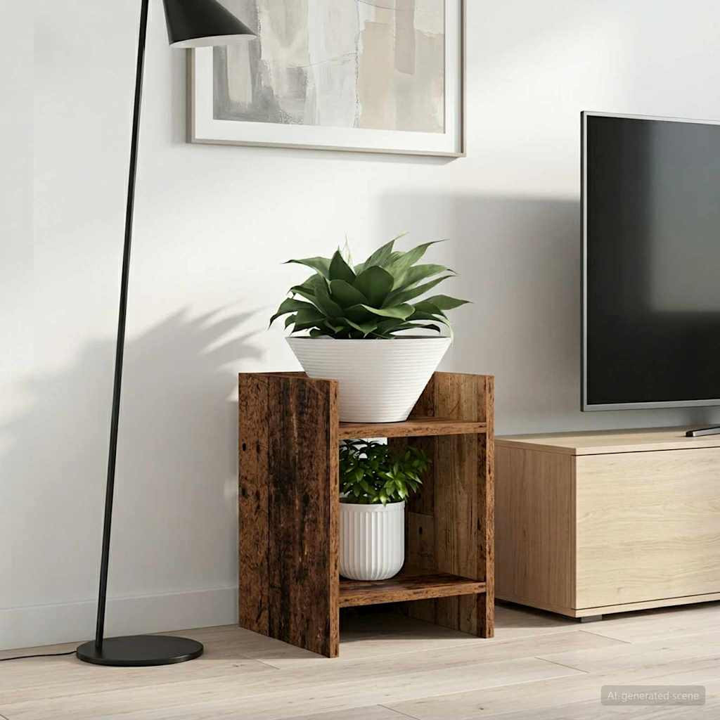 vidaXL Pflanzenständer 2 Stk. Altholz 30 x 30 x 40 cm Holzwerkstoff