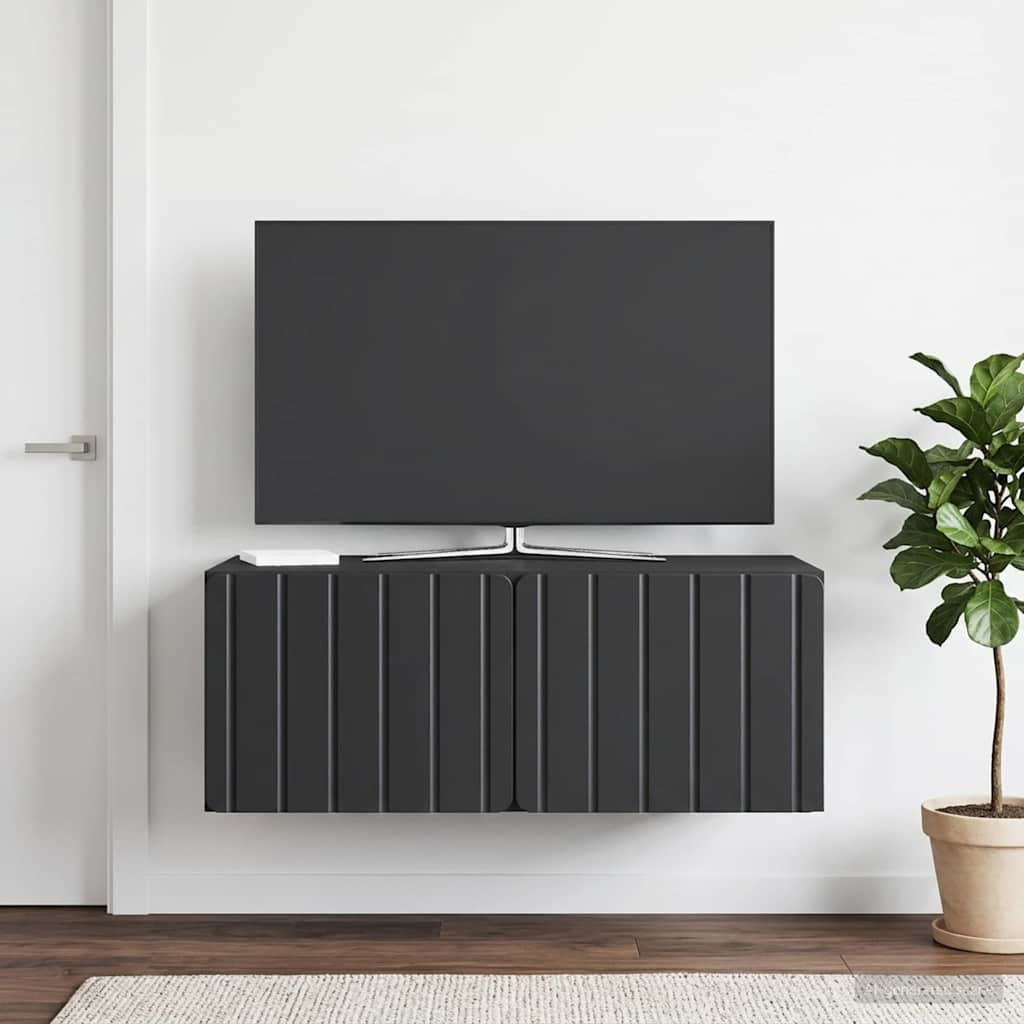 vidaXL Wandmontierter TV-Schrank 78,5 x 41 x 30 cm Schwarz