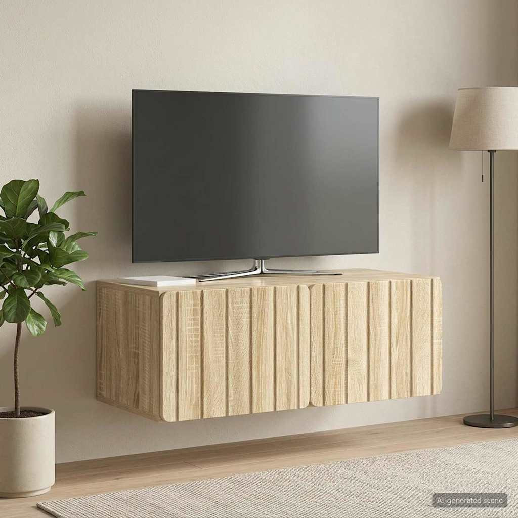 vidaXL Wandmontierter TV-Schrank 78,5 x 41 x 30 cm Sonoma-Eiche