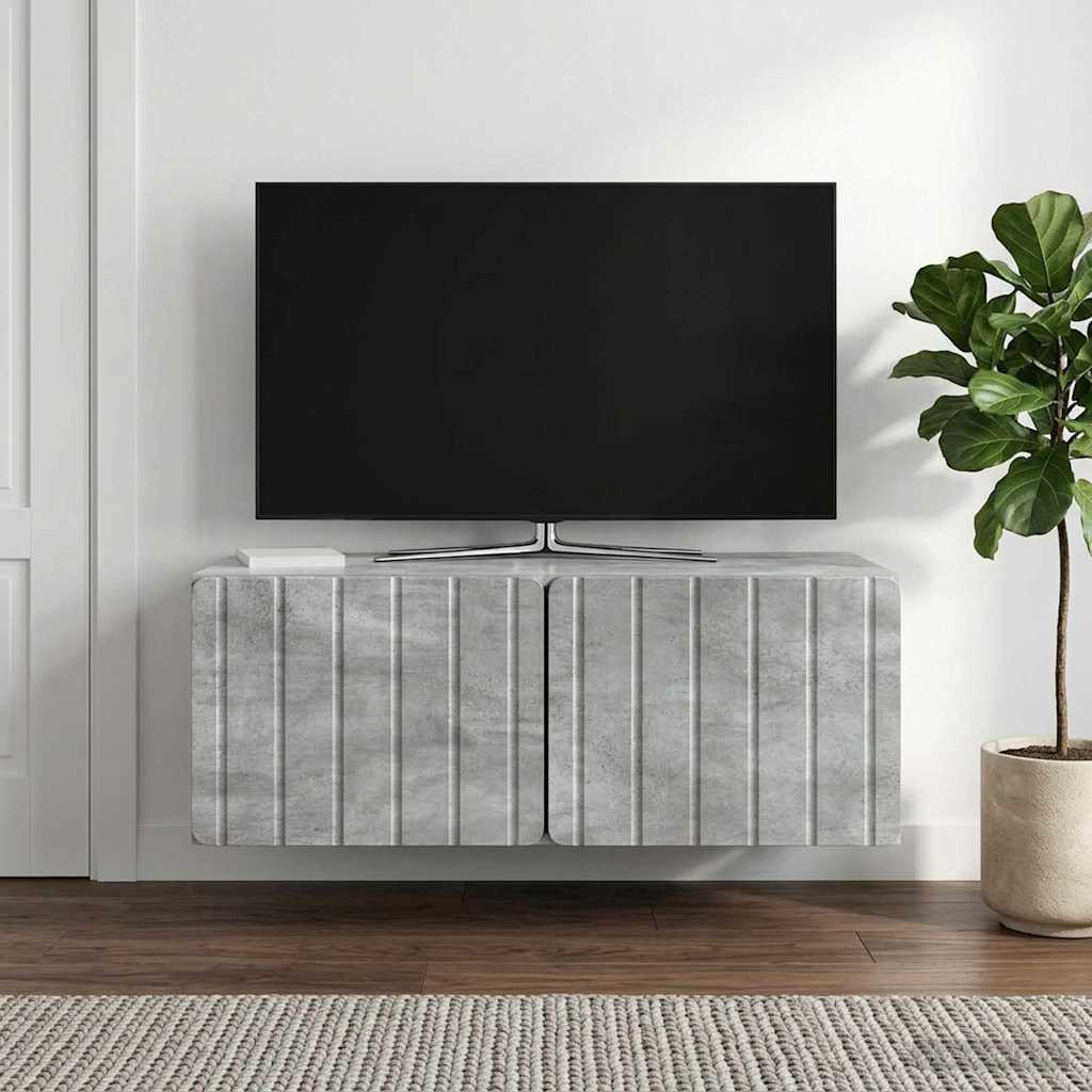 vidaXL Wandmontierter TV-Schrank 78,5 x 41 x 30 cm Betongrau